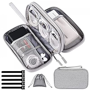 Electronics Organizer Bag, Cable Travel Case for Accessories Waterproof Tech Portable Cord Pouch for
