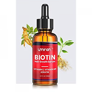 UMRAN Biotin Hair Growth Serum, Promotes Hair Growth, Prevents Hair Loss and Thinning, Natural Ingre