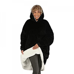TELMNT Wearable Blanket Hoodie now 50.0% off , Original | Oversized Microfiber & Sherpa Blanket Sw..