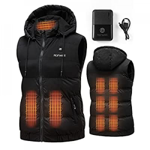 NORWELL Women's Heated Vest Lightweight Warm Jacket with Removable Hood (Battery Pack) now 30.0% o..