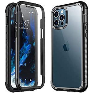 POSUGU Designed for iPhone 12 Pro Max Case,Built in Screen Protector Full Body Cover Rugged Anti Scr
