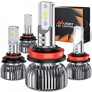 Nilight 9005 H11 LED Headlight Bulbs Kit now 15.0% off , 350% Brightness, HB3 High Beam/ H11 Low B..