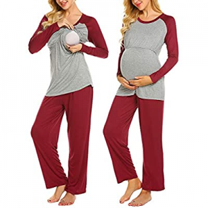 50.0% off Ekouaer Maternity Nursing Pajama Set Long Sleeves Breastfeeding Sleepwear Hospital Pregn..