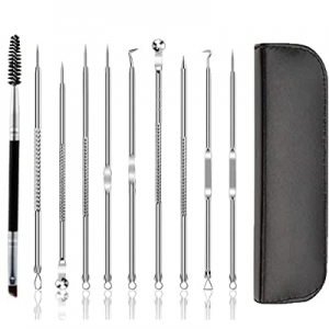 9PCS blackhead acne removal kit acne removal tool, facial skin acne removal tool, with free double-h