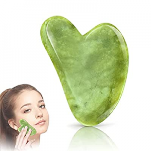 Gua Sha Facial Tool - Jade Stone Guasha Board for Face Body Sculpting/Boost Radiance of Complexion -