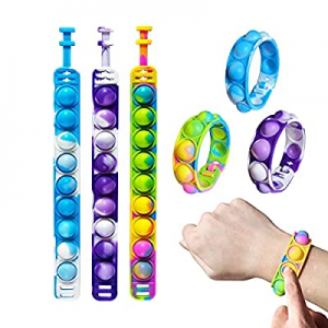 SOIAODRAH Push Pop Bubble Fidget Bracelet Toys now 50.0% off ,3 PCS Hand Finger Press pop Bracelet..