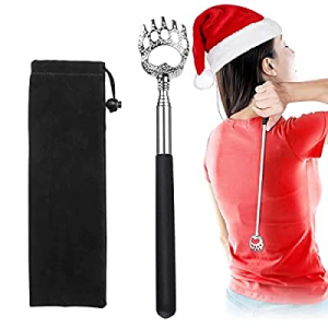 Back Scratcher for Men Women, Portable Metal Bear Claw Scratcher Telescoping Stainless Steel Back Sc