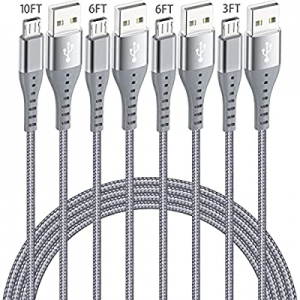 Micro USB Cable (4-Pack now 80.0% off , 10/6/6/3FT) SHSIXIN USB A Male to Micro USB Charger Cable ..