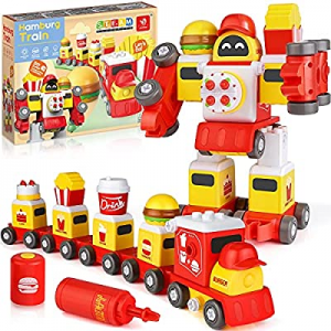 AoHu Take Apart Toys for Boys now 35.0% off , Robot STEM Toys for Kids with Construction Train Din..