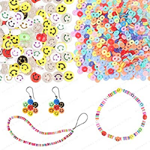 30.0% off 550 Pcs Smiley Face Beads Colorful Sun Flower Fruit Shape Happy Face Spacer Beads Polyme..