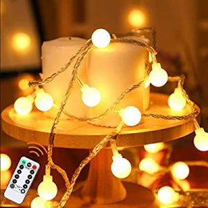 Outdoor String Lights with Remote Control now 40.0% off , 32.8 Feet 80 Led Patio Fairy Lights USB ..