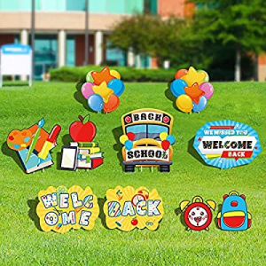 50.0% off Welcome Back To School Yard Sign 10 Pieces Outdoor Lawn Classroom Decoration With Stakes..