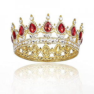 Queen Crowns for Women now 40.0% off , Black Blue Red Crystal Rhinestone Tiaras for Women Girls Ro..