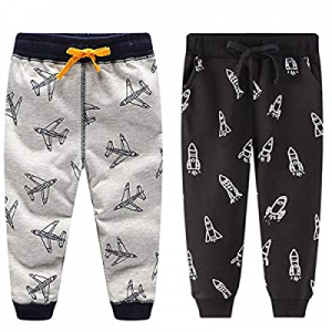 55.0% off Little Boys Trousers Cute Cartoon Printed Casual Knit Elastic Pants Toddler Boy Soft Cot..