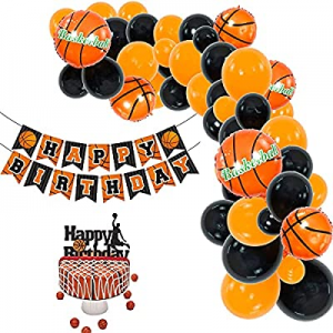 BLOOMWIN Basketball Party Decoartions now 60.0% off , Basketball Balloons Garland Arch Kit Sports ..