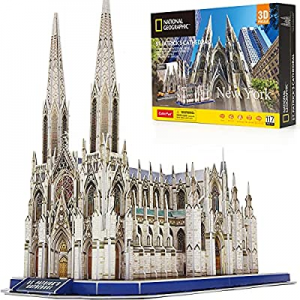 CubicFun 3D Puzzles for Adults National Geographic St. Patrick's Cathedral Model Kits now 50.0% of..