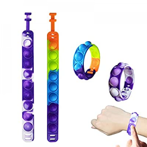 Goneby Push Pop Bubble Bracelet Fidget Toys 2PCS now 50.0% off ,Wearable Pop Bracelet Autism Speci..