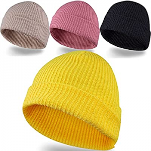 35.0% off 4 Pack Beanies Winter Hats Warm Knitted Caps for Men & Women & Big Kids (Autumn Winter G..