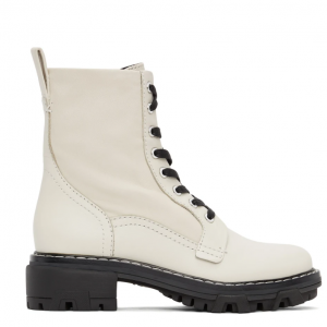 SSENSE官网 RAG & BONE Off-White Shiloh系带马丁靴65折热卖