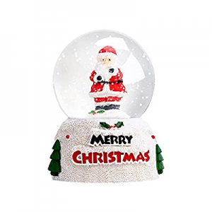 One Day Only！Christmas Snow Globe now 20.0% off , Glitter Crystal Ball for Christmas Decorations G..