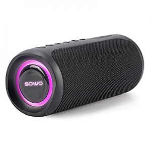 Portable Bluetooth Speaker with Subwoofer, 35W Bass Loud Speaker with Power Bank, IPX7 Waterproof, W