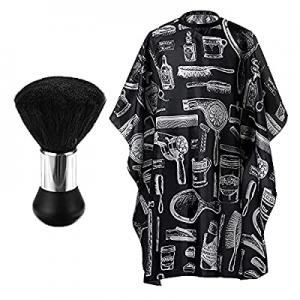 Barber cape,Hair Cutting Cape with Barber Brush for Salon of Anti-Static, Lightweight,Waterproof and