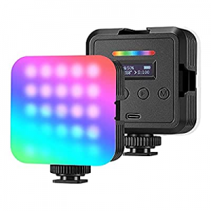 Neewer RGB Video Light now 50.0% off , RGB61 360° Full Color LED Camera Light with 3 Cold Shoe, CR..