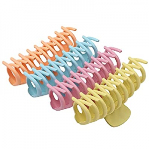 SHALAC Large Hair Clips for Thick Hair, 4 PCS (4 color available) Strong hold, Perfect for Women, La