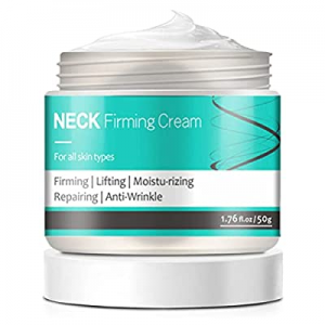 Neck Cream, Anti Aging Wrinkle Firming Moisturizer for Double Chin Reducer & Décolleté Neck, Crepe E