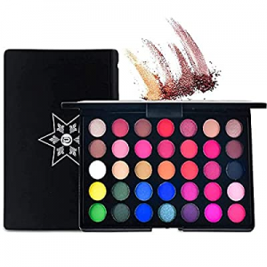Eyeshadow Palette 35 Colors Natural Eyeshadow with Lasting Waterproof, Blendable Eyeshadow Sparkle S