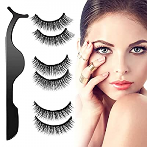Self Adhesive Eyelashes, No Eyeliner or Glue Needed False Eyelashes, Natural Look, Easy to Put on, R