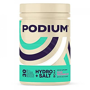 Podium Nutrition, Instantized BCAA Powder, Hydro and Salt, Sour Watermelon, 30 Servings, Electrolyte
