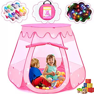 25.0% off PANSHAN Pop Up Princess Tent with Star Lights Girls Ball Pit for Kids Toddlers Girls 1st..