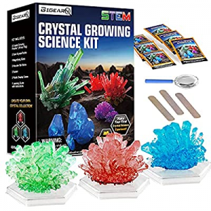 Crystal Growing Science Kit - Fun and Educational STEM Chemistry Experiments Grow Fast in 3-4 Days..