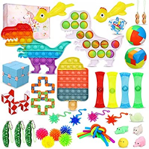 Elibeauty 40 Pcs Sensory Fidget Toys Pack with Gift Box for Girls now 30.0% off , Novelty Toys Bun..