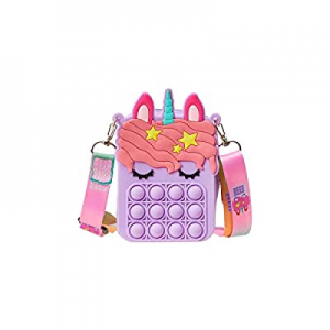 Fidget Toys Unicorn Pop Purse Shoulder Bag Fidget Toys, Cute Crossbody Bag for Women Girls now 58...
