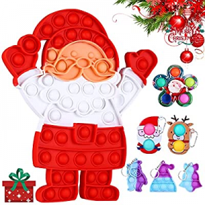 BRIGHT MOON Christmas Big Popit Fidget Toys Pack now 50.0% off , Santa Claus Fidget Packs, Popper ..