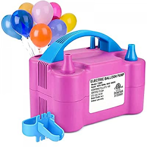 Balloon Pump now 50.0% off , Electric Balloon Pump Portable Dual Nozzle Baloon Inflators Machine f..