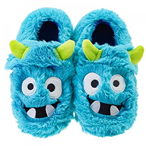 FLYFUPPY Boys Slippers Monster Toddler Plush Warm Fuzzy House Shoes for Little Kids Indoor Outdoor..