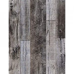 53.0% off Grey Wood Wallpaper 17.71In X 118In Peel and Stick Wallpaper Distressed Wood Contact Pap..