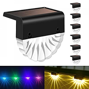 One Day Only！Solar Deck Lights now 20.0% off ,Outdoor Solar Step Lights Outside Waterproof LED Sol..