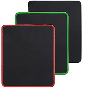 Psitek Mouse Pad [30% Larger] 10x9 Inches Economic Black Mousepad Waterproof Cloth Surface Optimized