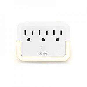 LAGIVINE Multi Plug Wall Mount Outlet Adapter  now 40.0% off , Outlet Extender with Light-Sensing,..