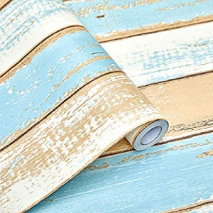 80.0% off Viseeko Peel and Stick Wood Wallpaper Self-Adhesive Wood Plank Covering Waterproof Wallp..