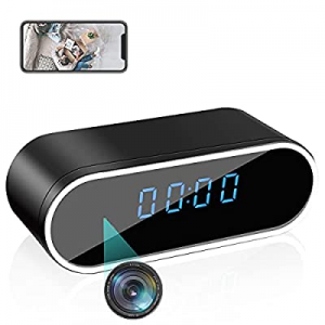 Hidden Camera Clock now 50.0% off , WiFi 1080P HD Wireless Mini Spy Clock Camera with Motion Detec..