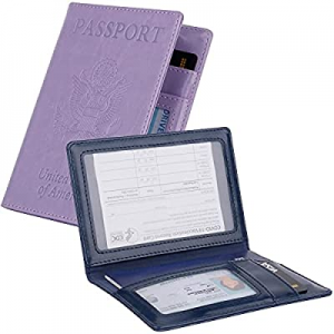 2 PACK Passport and Vaccine Card Holder Combo now 60.0% off , TOOVREN Upgraded Passport wallet PU ..