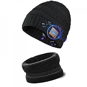 Bluetooth Beanie for Women now 50.0% off , Ponytail Beanie Bluetooth Hat with Knitted Neck Warmer ..