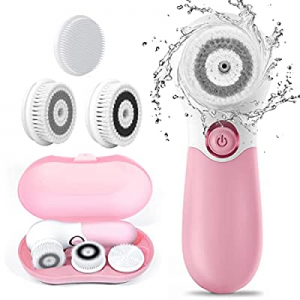 Face Brush Electric Face Cleansing Brush Skin Cleansing Face Scrubber with 3 Brush Heads TOUCHBeauty