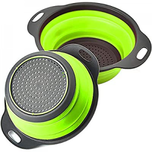 One Day Only！Rikivt Collapsible Colander Set now 50.0% off , Dishwasher-Safe & Space-Saving Kitche..