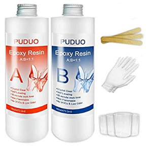 32 OZ Epoxy Resin Clear Kit for Art now 35.0% off , Jewelry, Crafts, Keychain - Including 16OZ Res..